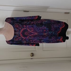 INCInternational Concepts, Size 1X Paisley Midi Dress. Excellent Used Condition